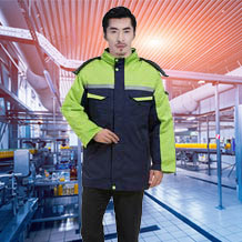 時尚靚麗防靜電拼色棉服01MF-2