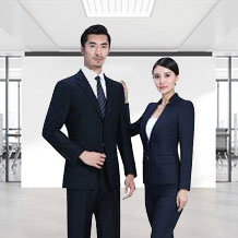 立領深灰色職業(yè)套裝FX28